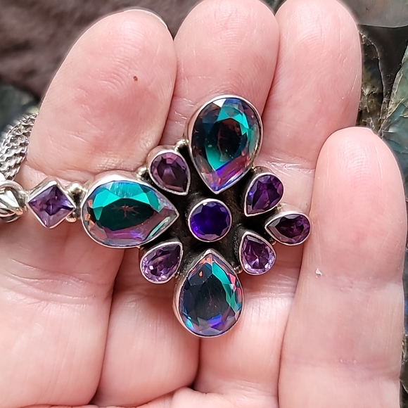 Sterling Statement Necklace - Picture 3 of 9